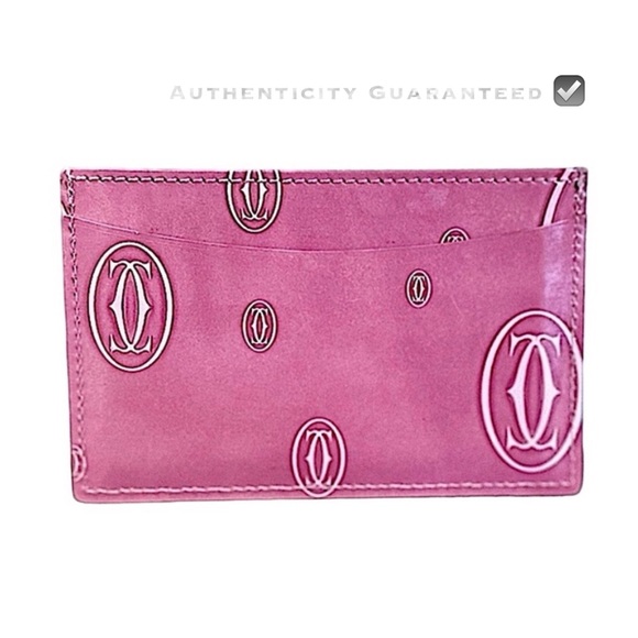 Cartier Handbags - 🔥EUC Cartier Happy Birthday pink leather card holder🔥